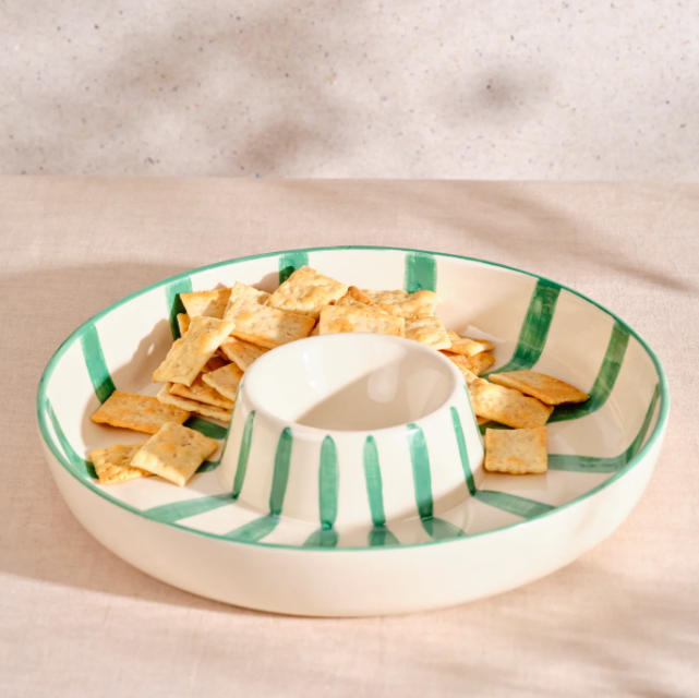 chip bowl with dip server